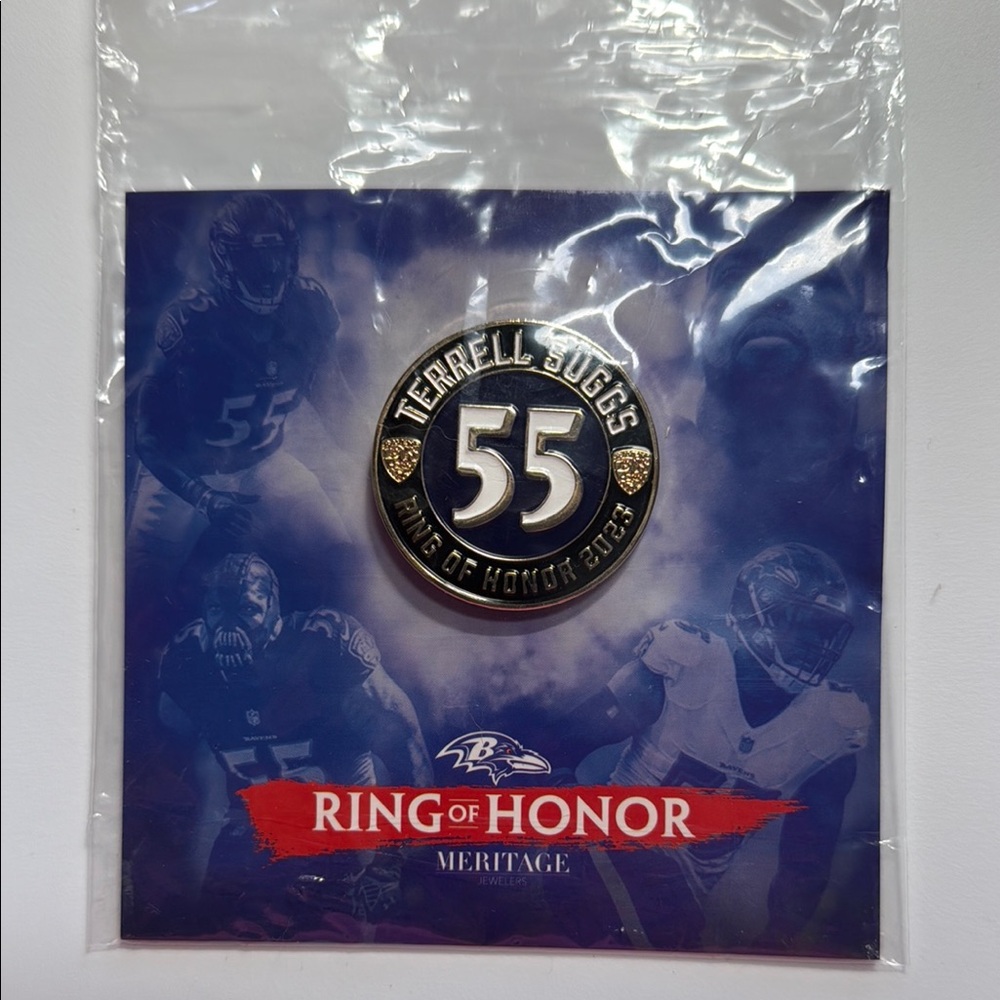 NFL Baltimore Ravens Terrell Suggs 55 Ring of Honor Commemorative Pin 2023